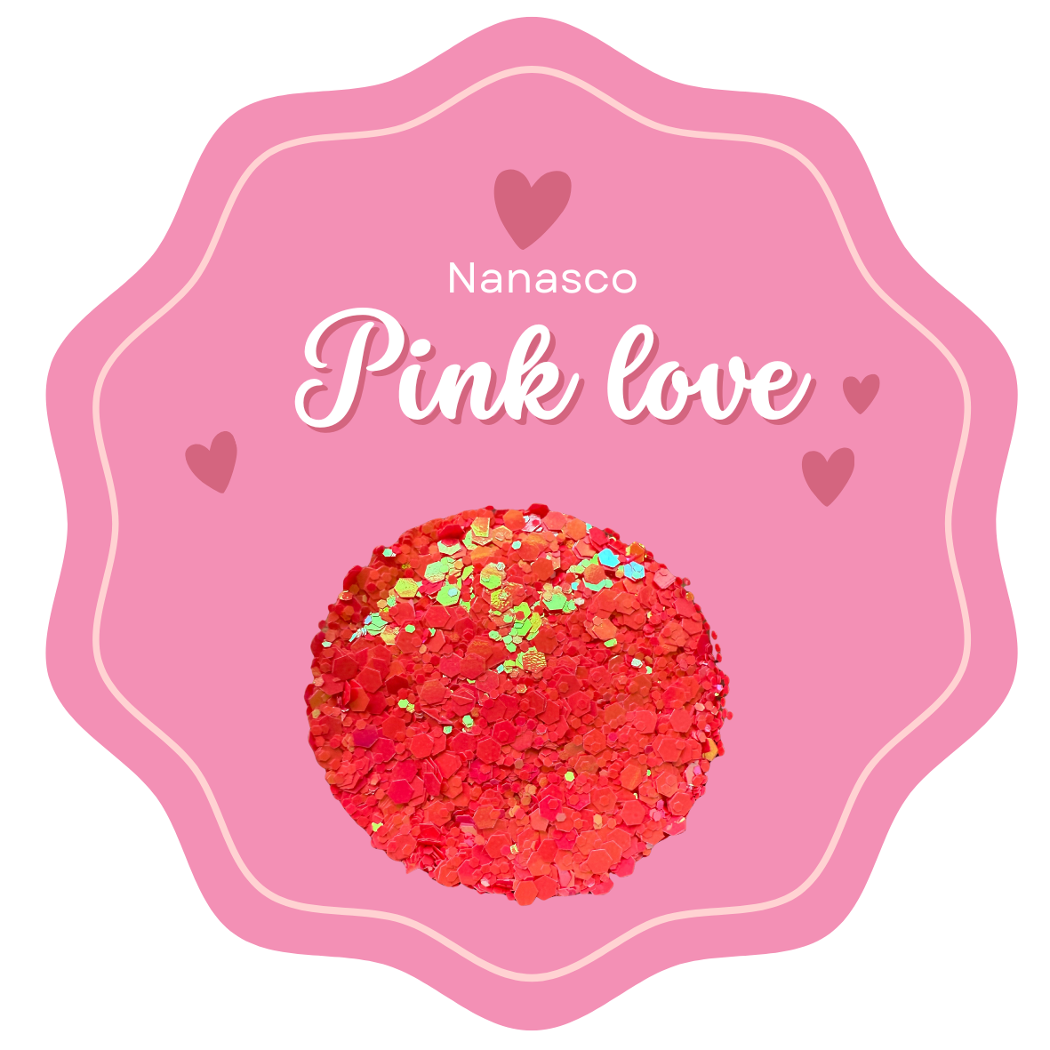 Pink love glitter