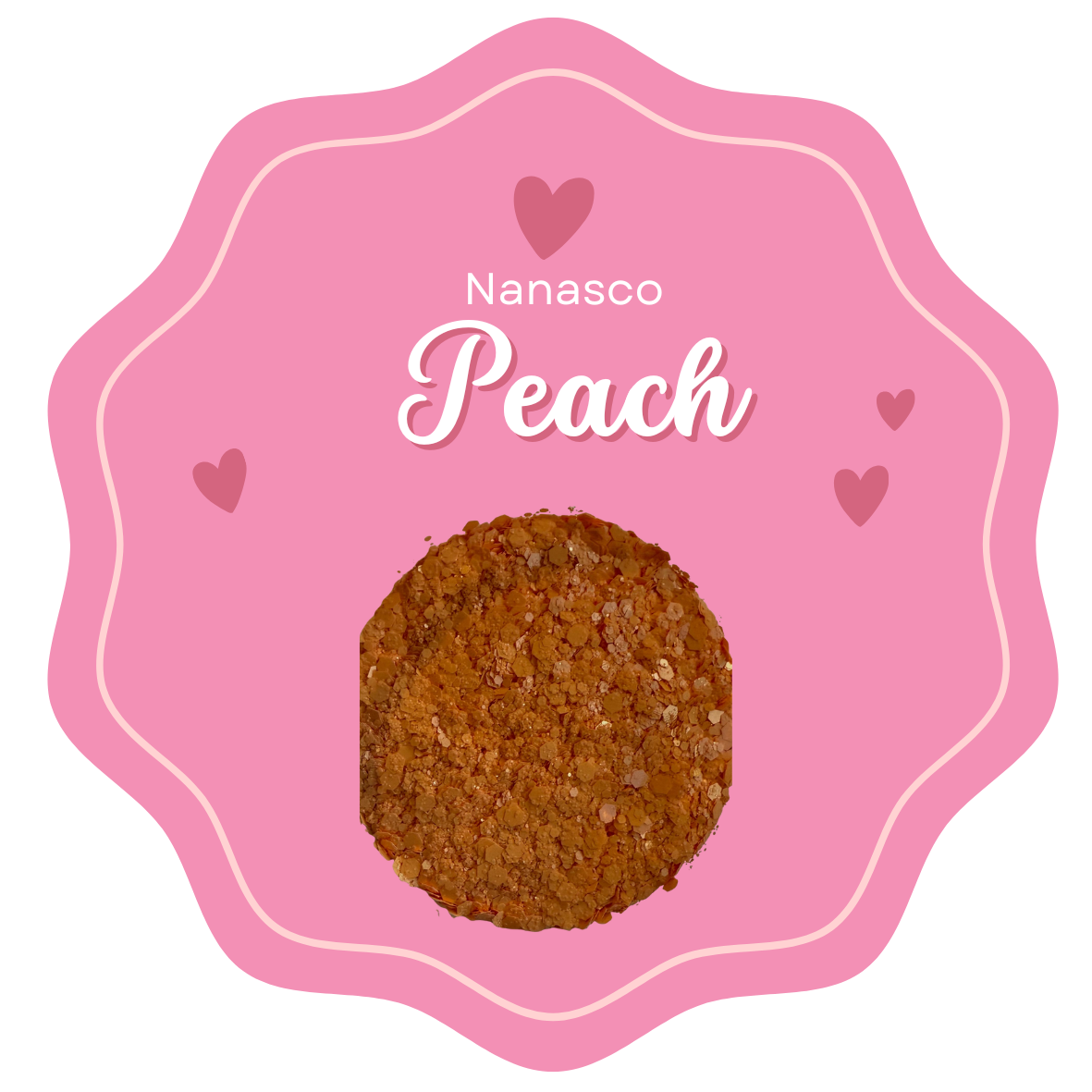 Peach glitter