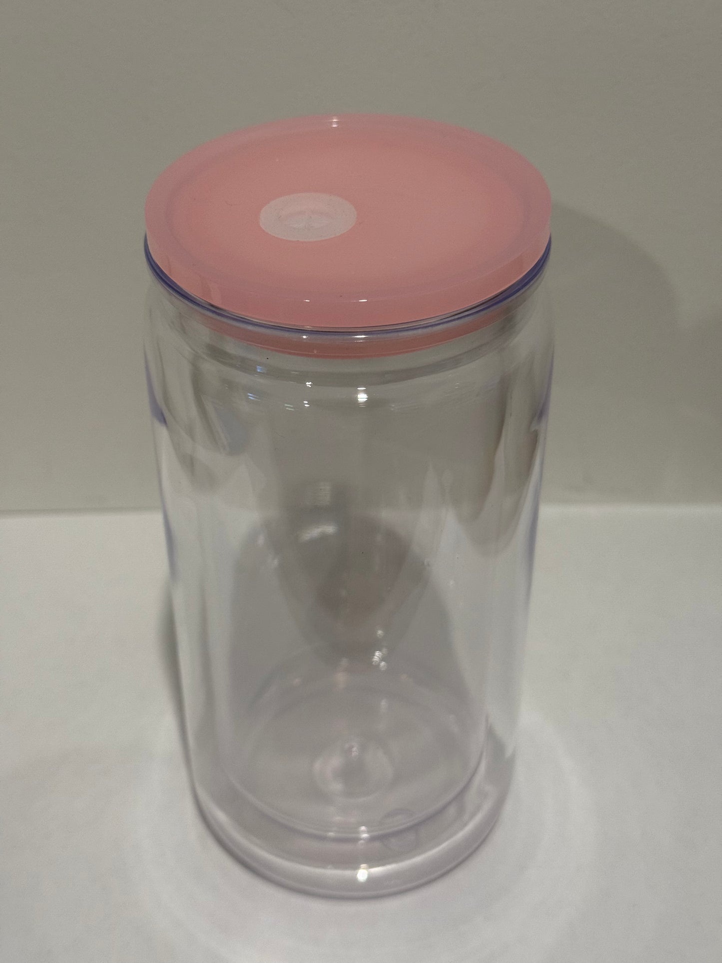 Pink Plastic snow globe cup