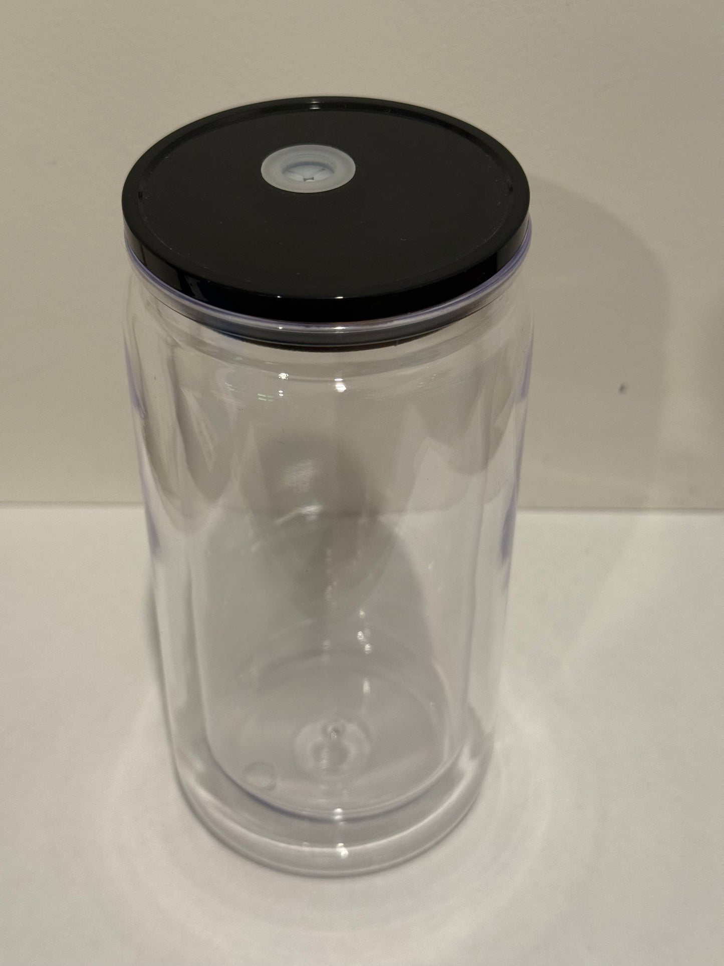 Black plastic snow globe cup